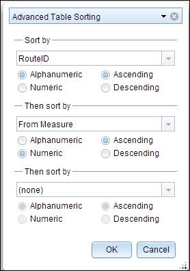 Advanced Table Sorting widget Advanced Table Sorting widget