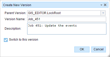 Create New Version widget Create New Version widget