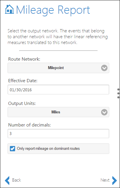Calculating mileages for dominant routes Calculating mileages for dominant routes
