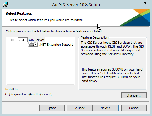 Select features for installation Select features for installation